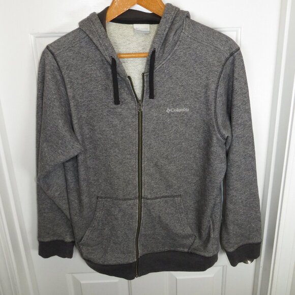 Columbia Mens Dark Gray Full Zip Hoodie Jacket Size Medium Sweatshirt - Picture 1 of 5